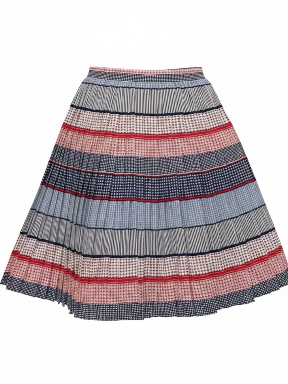 Vine summer accordion pleated skirt